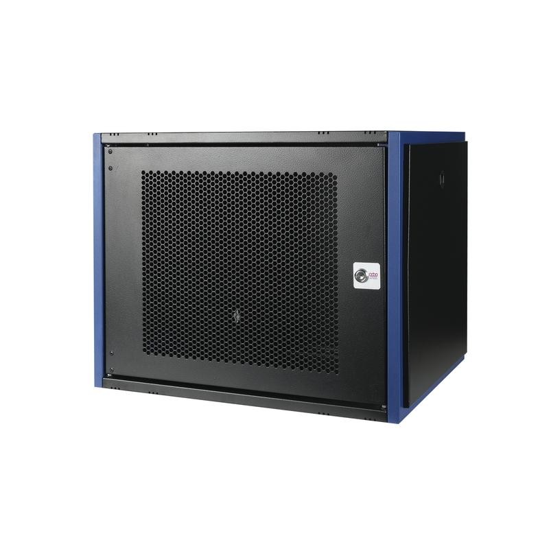 Шкаф настенный 19дюйм 9U 600х450 дв. перф. черн. Datarex DR-620111