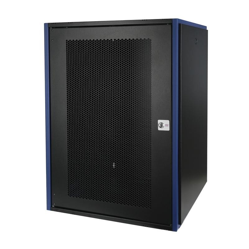 Шкаф настенный 19дюйм 18U 600х600 дв. перф. черн. Datarex DR-620421