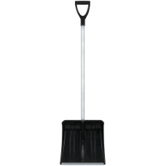 Лопата для уборки снега ''SnowКРИСТАЛЛ'' алюминиевая планка, алюминиевый черенок, V-ручка, 365х380х1320 мм 68102 РОС