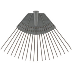 Грабли веерные пластинчатые (пластмассовая основа) 20 зубьев 310х450мм без черенка КУРС 76941