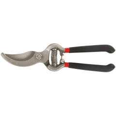 Секатор садовый режущие кромки внахлест цельнокованый ПВХ покрытие ручек 200мм КУРС 76266