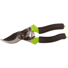 Секатор режущие кромки внахлест тефлон. покрытие лезвий пластик. ручки с мягкими накладками 215мм FIT 77086