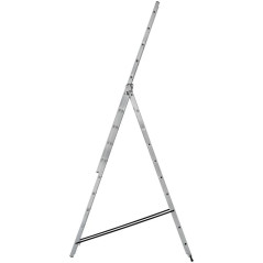 Лестница трехсекционная алюм. 3х10 ступеней H-285/481/674см 12.19кг FIT 65435
