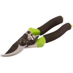 Секатор режущие кромки внахлест тефлон. покрытие лезвий пластик. ручки с мягкими накладками 215мм FIT 77086