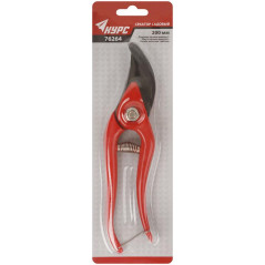 Секатор садовый режущие кромки внахлест алюминиевый корпус 200мм КУРС 76264