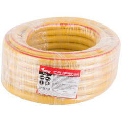 Шланг поливочный трехслойный армированный 3/4дюймх2.2ммх15м желт. КУРС 76317