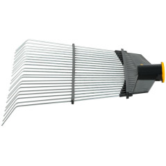 Грабли веерные проволочные (пластмассовая основа) 22 зуба 290х430мм без черенка КУРС 76943