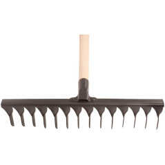 Грабли витой зуб 14 зубьев с деревянным черенком КУРС 76965