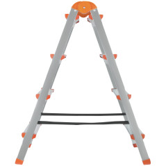 Лестница-стремянка стальная двусторонняя 4 ступени Н-88.5 см вес 5.3кг КУРС 65393