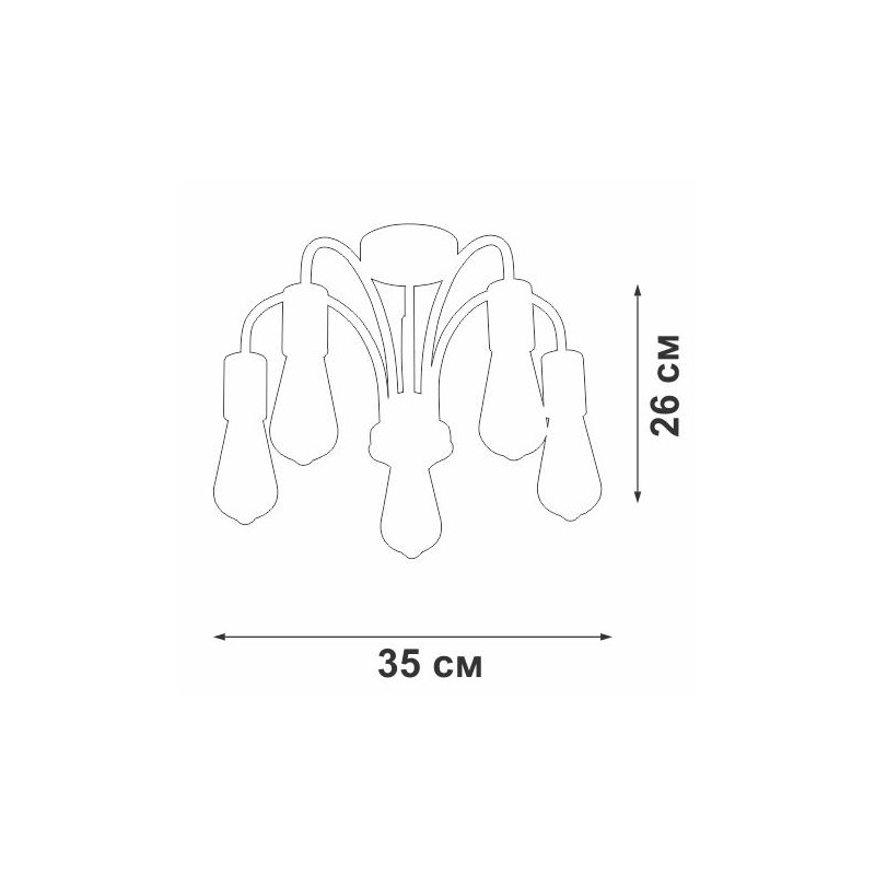Люстра V3024-1/5PL 5хE27 макс.40Вт Vitaluce Люстра V3024-1/5PL 5хE27 макс.40Вт Vitaluce