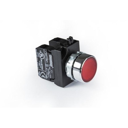 Кнопка нажимная круглая CM101DК (2НО) красн. EMAS CM101DK