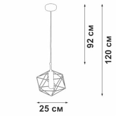 Люстра 1xE27 макс. 40Вт Vitaluce V3937-1/1S