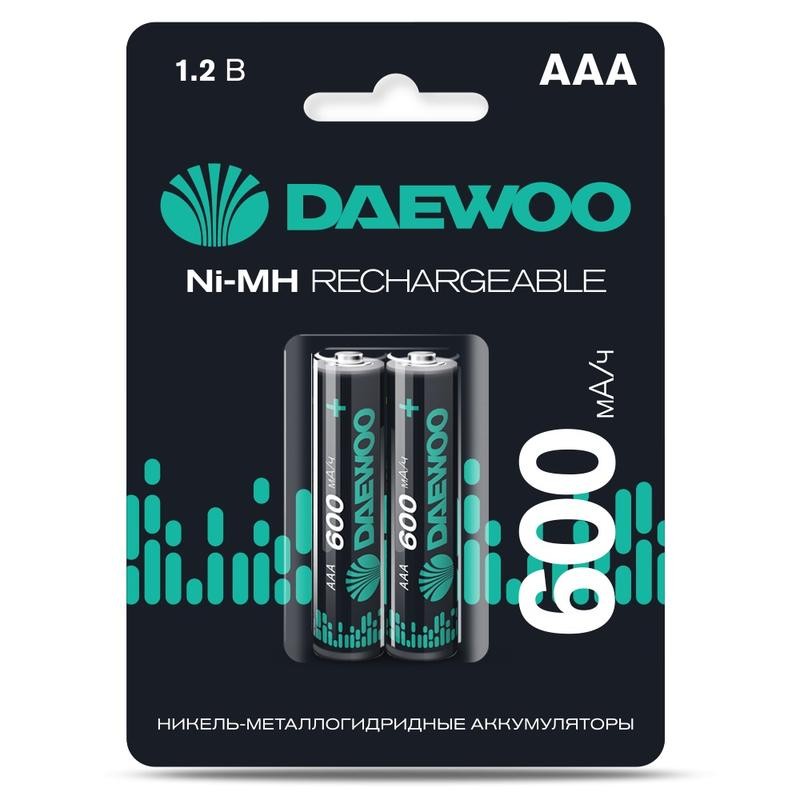 Аккумулятор AAA/HR03 1.2В 600мА.ч Ni-MH BL-2 (уп.2шт) DAEWOO 5043114 Аккумулятор AAA/HR03 1.2В 600мА.ч Ni-MH BL-2 (уп.2шт) DAEWOO 5043114