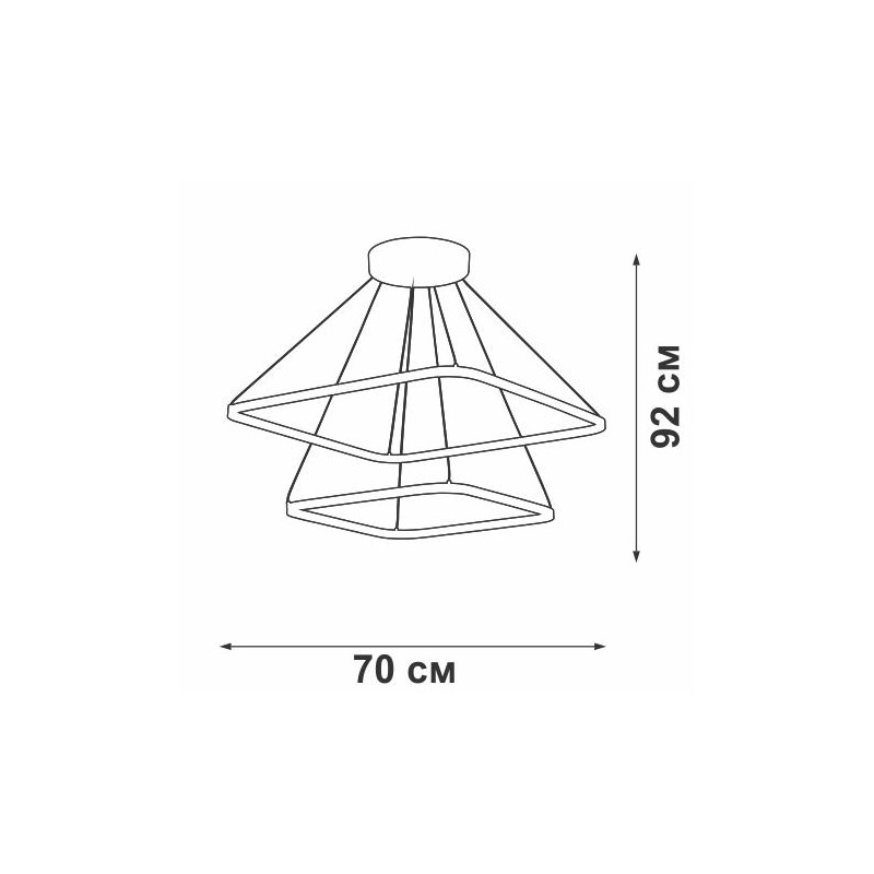 Светильник светодиодный LED 91Вт 3900-4200К 4470лм Vitaluce V4617-1/2S