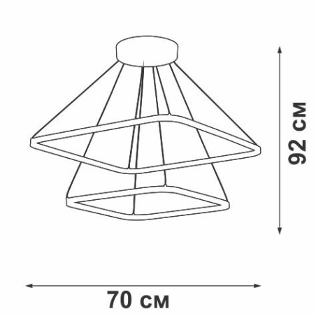 Светильник светодиодный LED 91Вт 3900-4200К 4470лм Vitaluce V4617-1/2S