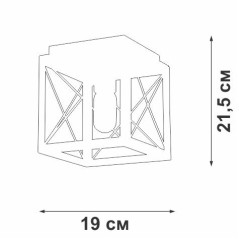 Люстра 1xE27 макс. 40Вт Vitaluce V3769-1/1PL