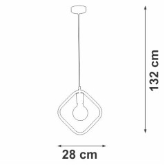 Подвес 1xE27 макс. 40Вт Vitaluce V4543-1/1S
