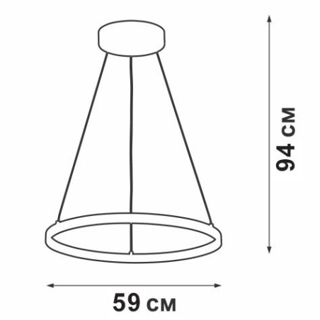 Светильник светодиодный LED 39Вт 3900-4200К 2370лм Vitaluce V4614-0/1S
