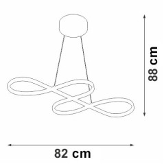 Светильник светодиодный LED 58Вт 3900-4200К 2330лм Vitaluce V4649-0/1S