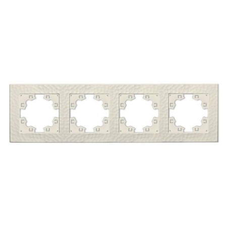 Рамка 4-м Афина фактурная универс. слоновая кость (ivory) Universal A10046-I