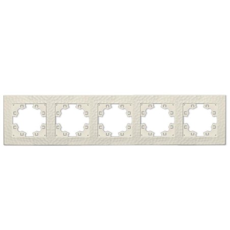 Рамка 5-м Афина фактурная универс. слоновая кость (ivory) Universal A11042-I