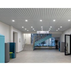 Светильник светодиодный RVE-LBX-PLAZA-10010-1-GR квадрат грильято 1шт 90х90х40мм 9Вт встраиваемый 4000К бел. RVElektro RVE000032