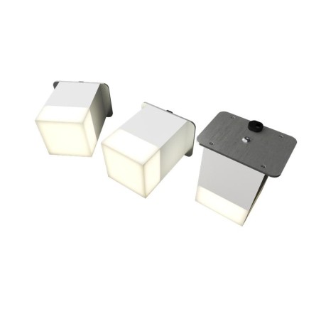 Светильник светодиодный RVE-LBX-LUMO20-PLAZA5010-3-GR квадрат грильято 3шт 40х40х60мм 8Вт встраиваемый 4000К бел. RVElektro RVE0