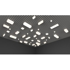 Светильник светодиодный RVE-LBX-LUMO20-PLAZA7515010-1-GR прямоугольник грильято 1шт 65х140х60мм 12Вт встраиваемый 4000К бел. RVE