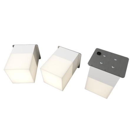 Светильник светодиодный RVE-LBX-LUMO60-PLAZA7510-3-GR квадрат грильято 3шт 65х65х100мм 14Вт встраиваемый 4000К бел. RVElektro RV