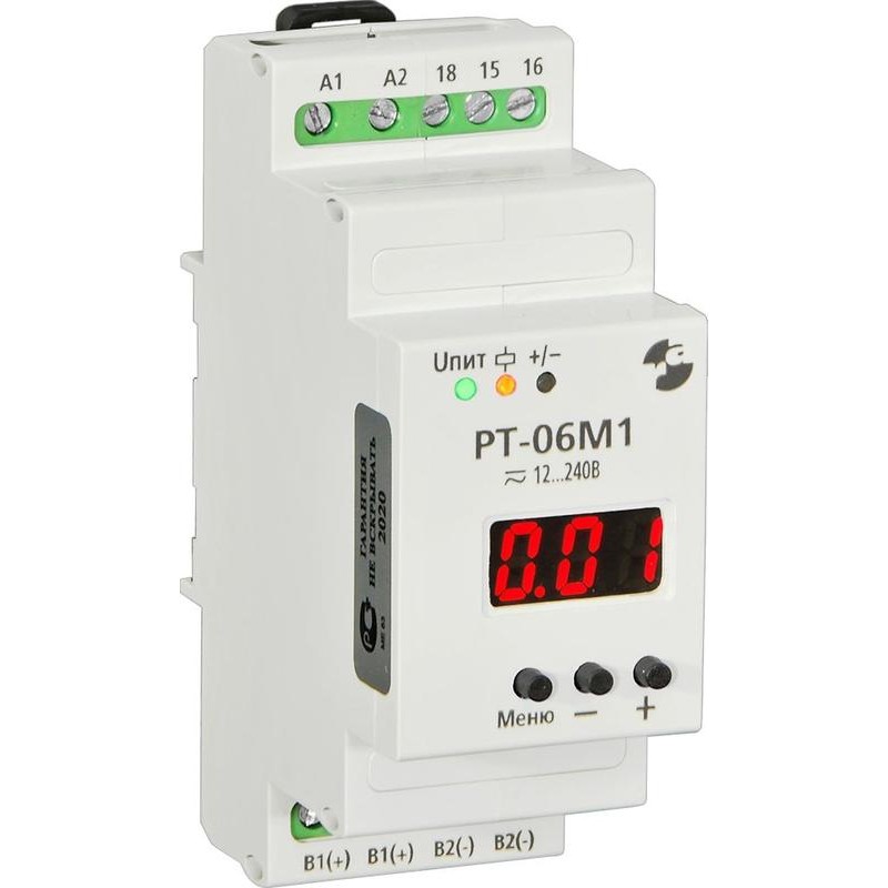 Реле контроля тока РТ-06М1 0-5А пост./50Гц контроль превыш. установ. велич. тока индикация текущего знач. тока пит. от сети 12-2 Реле контроля тока РТ-06М1 0-5А пост./50Гц контроль превыш. установ. велич. тока индикация текущего знач. тока пит. от сети 12-2