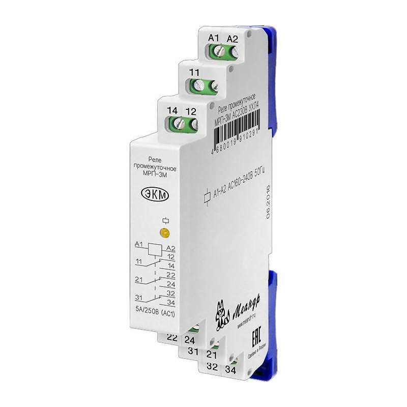 Реле промежуточное МРП-3М AC230В УХЛ2 (спец.) Меандр A8302-19910307 Реле промежуточное МРП-3М AC230В УХЛ2 (спец.) Меандр A8302-19910307