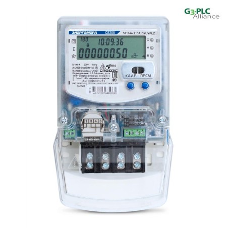 Счетчик CE208 S7.846.2.OA.QYUVFLZ SpDs 1ф многотариф. Энергомера 101002008012886