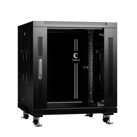 Шкаф монтажный телекоммуникационный напольный SH-05C-12U60/60-BK 19дюйм для распред. и серверн. оборудования 12U 600х600х730мм п