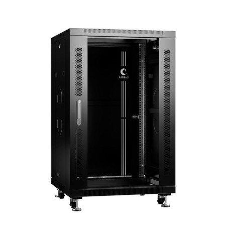Шкаф монтажный телекоммуникационный напольный SH-05C-18U60/80-BK 19дюйм для распред. и серверн. оборудования 18U 600х800х988мм п