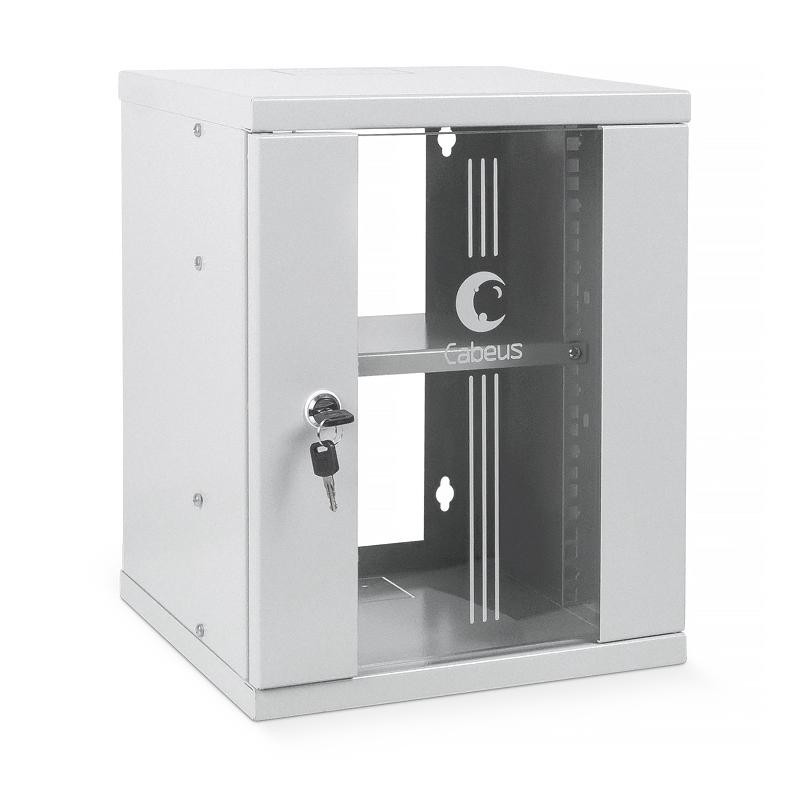 Шкаф телекоммуникационный настенный WSC-8U 10дюйм 8U 326х300х405мм дверь стекло Cabeus 7648c Шкаф телекоммуникационный настенный WSC-8U 10дюйм 8U 326х300х405мм дверь стекло Cabeus 7648c