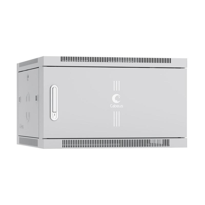 Шкаф телекоммуникационный настенный SH-05F-6U60/45m 19дюйм 6U 600х450х368мм дверь метал. сер. (RAL 7035) Cabeus 7103c Шкаф телекоммуникационный настенный SH-05F-6U60/45m 19дюйм 6U 600х450х368мм дверь метал. сер. (RAL 7035) Cabeus 7103c
