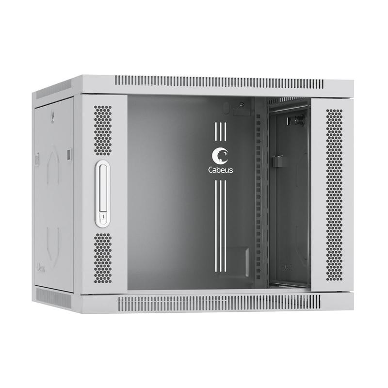 Шкаф телекоммуникационный настенный SH-05F-9U60/60 19дюйм 9U 600х600х501мм дверь стекло сер. (RAL 7035) Cabeus 7064c Шкаф телекоммуникационный настенный SH-05F-9U60/60 19дюйм 9U 600х600х501мм дверь стекло сер. (RAL 7035) Cabeus 7064c