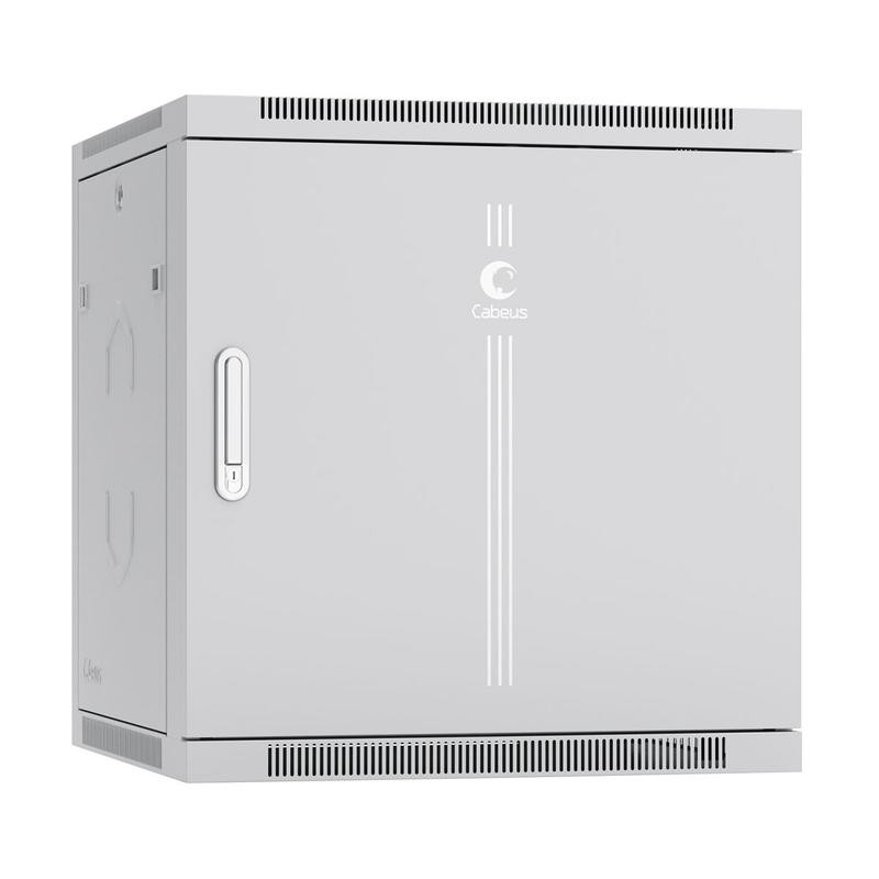 Шкаф телекоммуникационный настенный SH-05F-12U60/60m 19дюйм 12U 600х600х635мм дверь метал. сер. (RAL 7035) Cabeus 7108c
