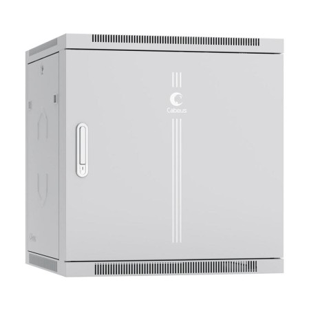 Шкаф телекоммуникационный настенный SH-05F-12U60/60m 19дюйм 12U 600х600х635мм дверь метал. сер. (RAL 7035) Cabeus 7108c