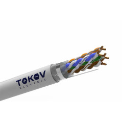 Кабель витая пара SF/UTP 4х2х24AWG (0.52мм) кат.5E PVC Fluke tested (м) TOKOV PRO TKP-C06-SF/UTP-42-5E-305