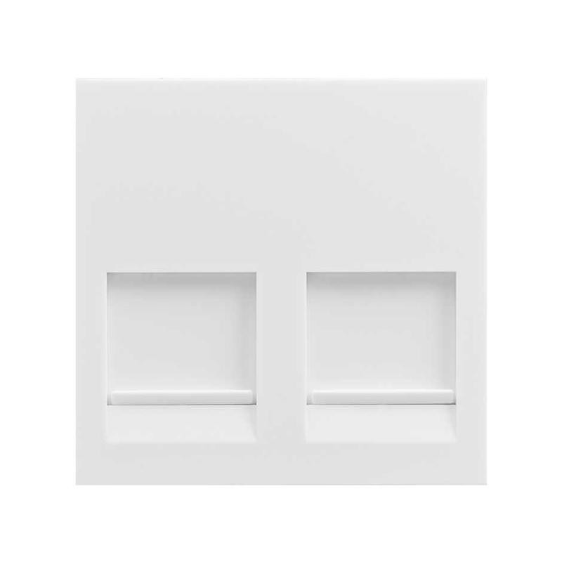 Адаптер без шторок 2 RJ45 Keystone бел. Simon 400 40000089-030