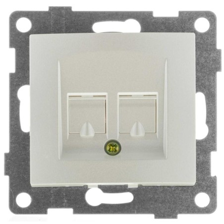 Механизм розетки компьютерной RJ45 1-местн. СП Bravo жемчуж. GUSI С10К1-028