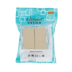 Выключатель двойной VESNA зол. LEZARD 742-3688-101