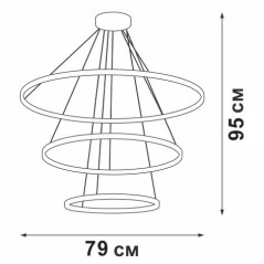 Светильник светодиодный LED 115Вт 3000К 6570лм Vitaluce V04614-13/3S