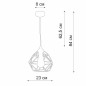 Подвес 1хE27 макс. 40Вт Vitaluce V4258-0/1S