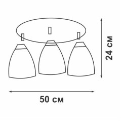 Люстра 3хE27 макс. 60Вт Vitaluce V4294-0/3PL
