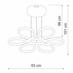 Светильник светодиодный LED 85Вт 3900-4200К 3160лм Vitaluce V4618-0/6S
