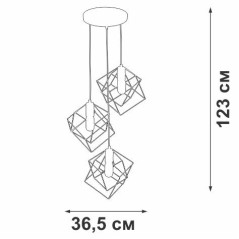 Люстра 3xE27 макс. 40Вт Vitaluce V4943-1/3S