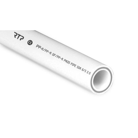 Труба PPR 90х15 PN25 стекловолокно бел. (дл.4м) RTP 15675