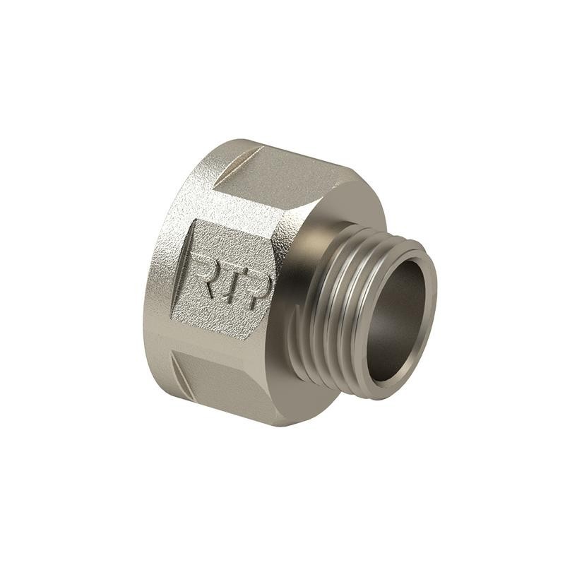 Переходник латунь внутр./наружн. резьба 3/4х1/2дюйм никель RTP 25114